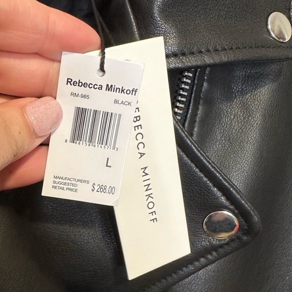 Rebecca Minkoff leather Moto jacket. New with tags - Picture 2 of 3